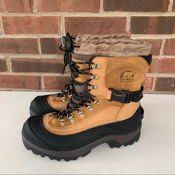Sorel conquest tan lace up snow waterproof boots - Picture 4 of 9